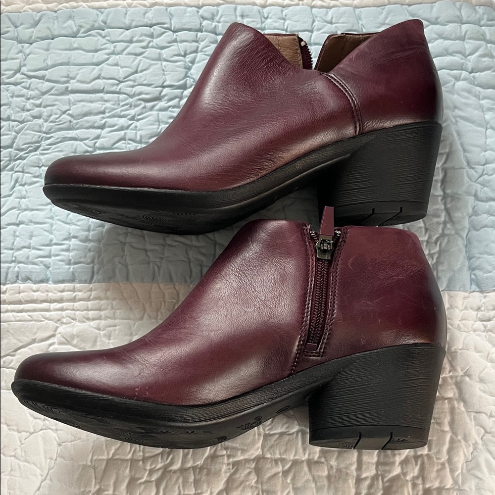 Dansko Maroon Ankle Booties